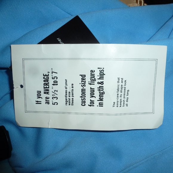 COMFORTABLE  Vintage  Elastic High- waist pull-on blue pants  USA made - Picture 7 of 9